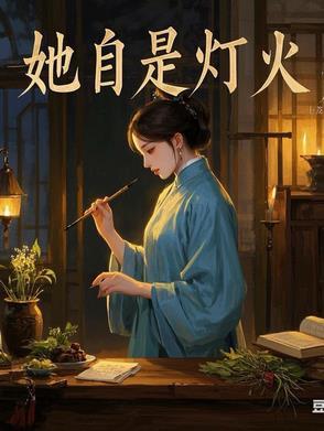 灯火下的她